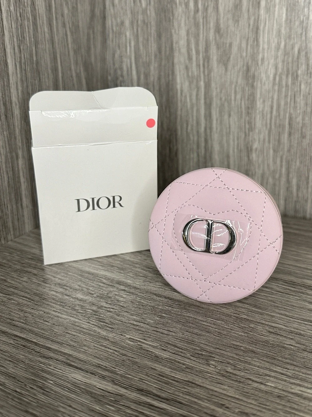 Dior Light Pink Quilted Compact Mirror